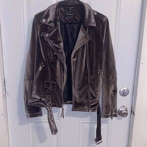 Lucky Brand Velvet Moto Jacket Small
